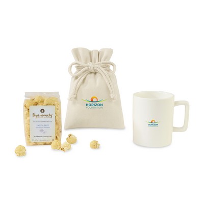 Poppinsanity Artisanal Popcorn Mug Stuffer - Matte White